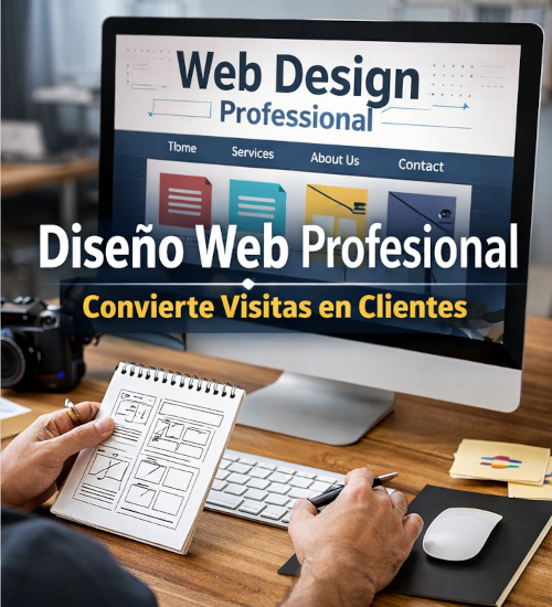 ordenador y diseño web profesional